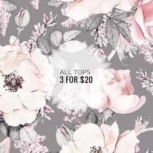 Sale on All Tops this Weekend